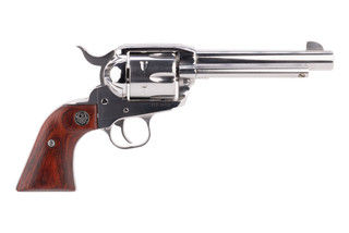 Ruger Vaquero stainless steel revolver.